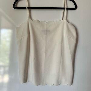 Banana Republic Cream Scalloped Camisole